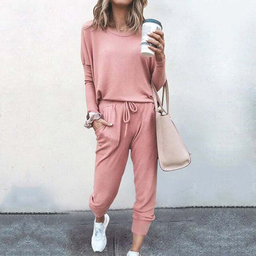 Catherine Cosy Matching Loungewear Set Pink | Alba Muse