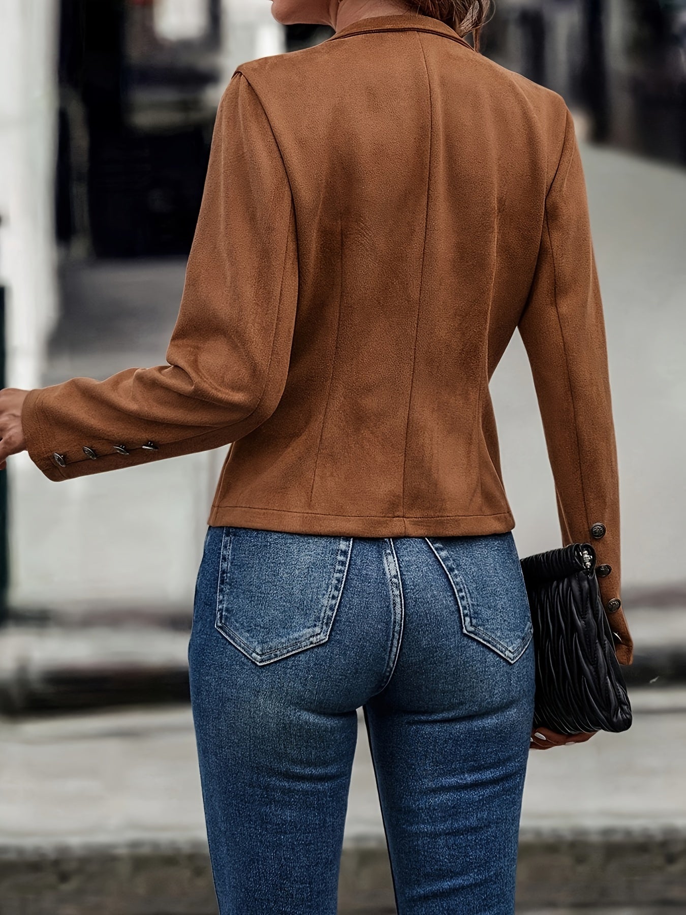 Dark Brown Double-Breasted Jacket