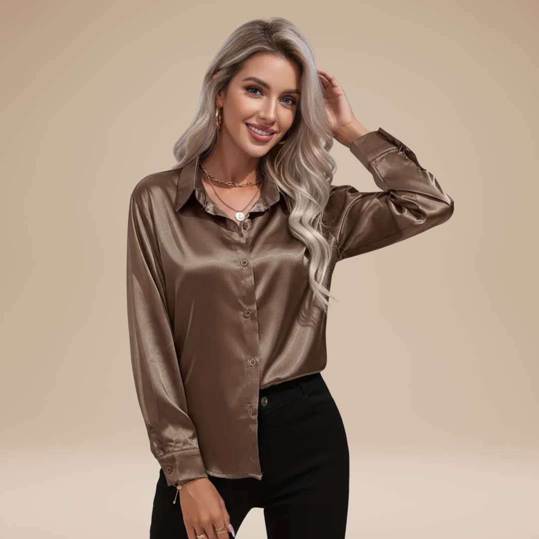 Elegant Women's Satin Shirt