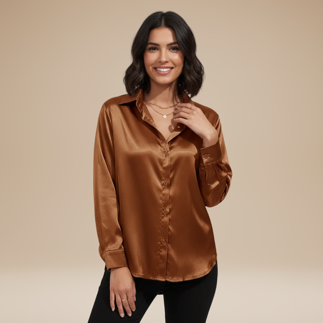 Elegant Women's Satin Shirt