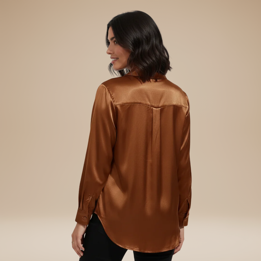 Elegant Women's Satin Shirt