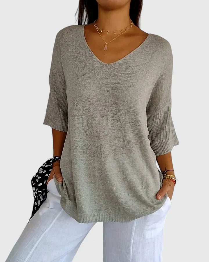 Women's Elegant Statement Blouse — worn on model
