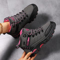 Dark Grey Hiking Boots, front view