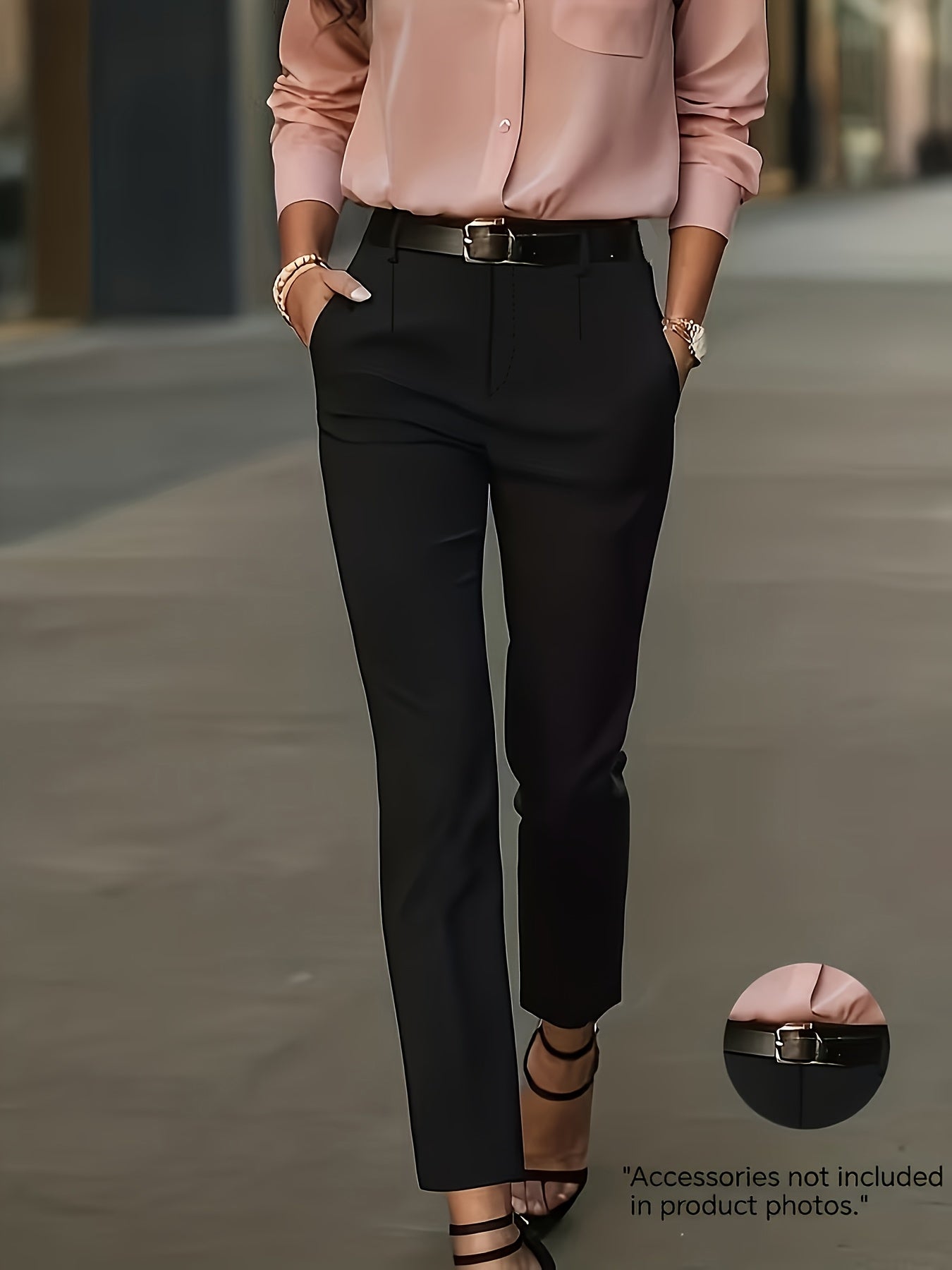 Apricot high-waisted slim-fit pencil Trousers