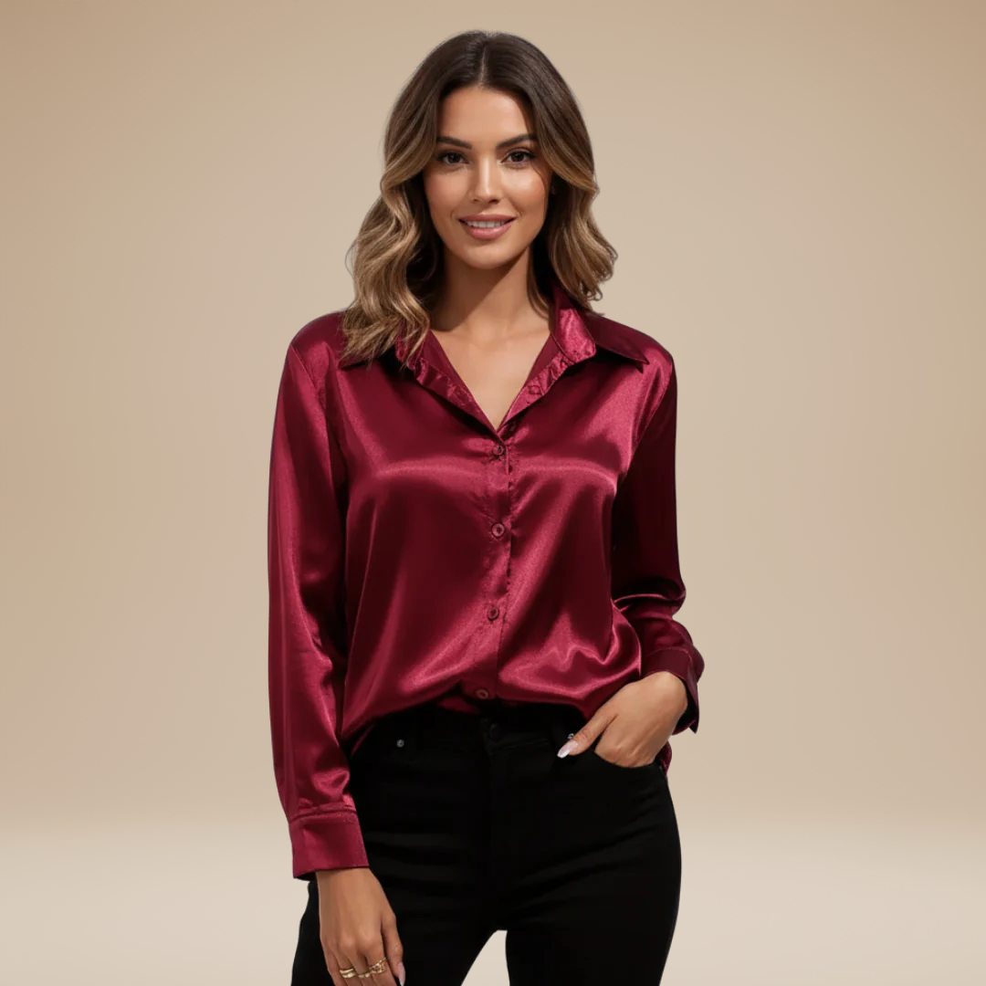 Elegant Women's Satin Shirt