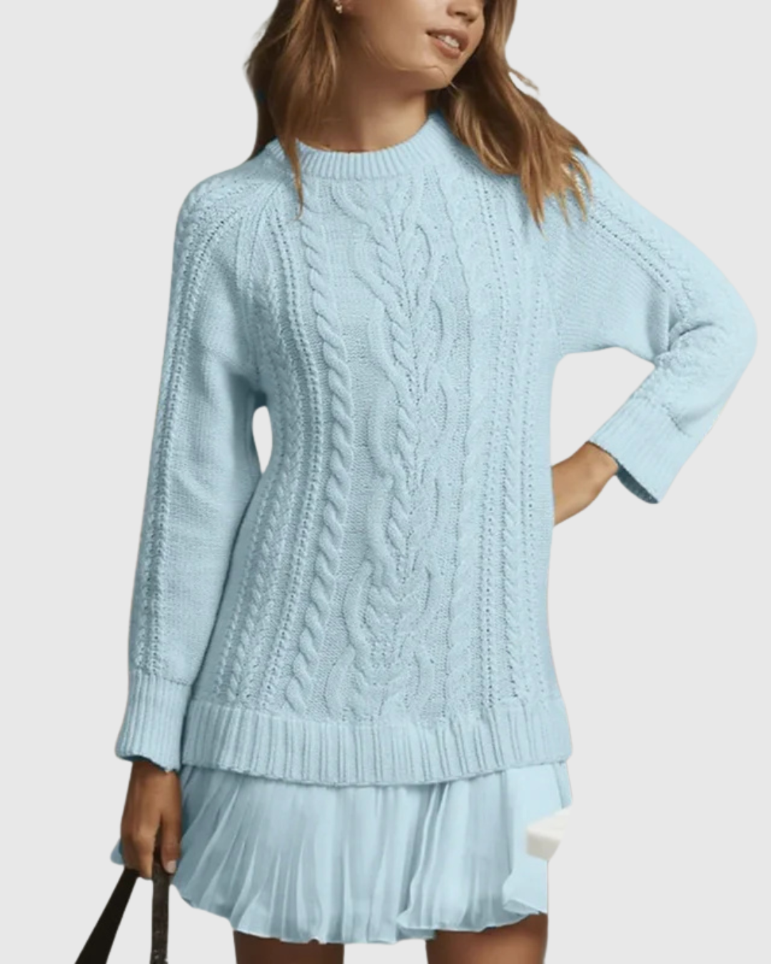 Cable-Knit Sweater Dress