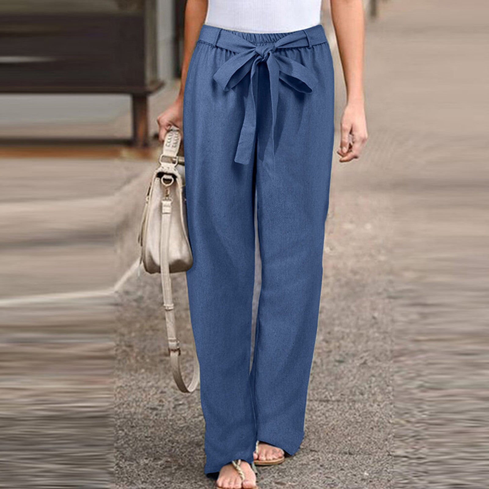 Women's wide leg trousers relaxed fit | Alba Muse