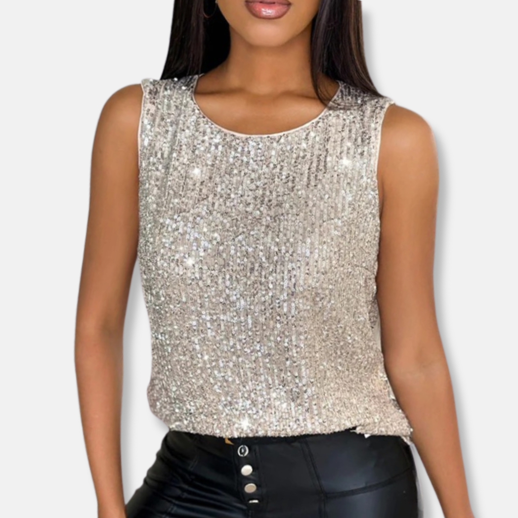 Sequin Sleeveless Going-Out Top