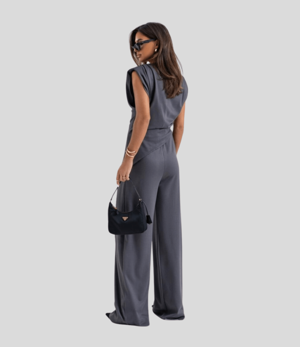 Travel two-piece set back view full length