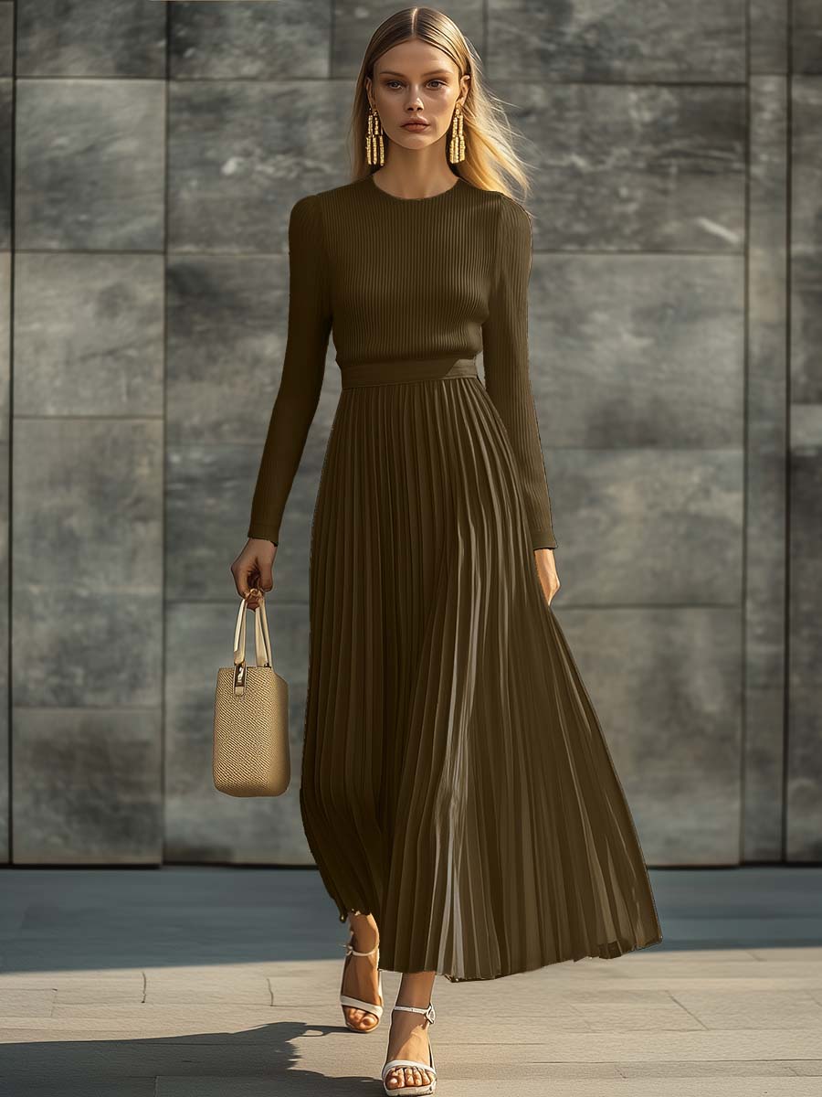 Cream knit maxi dress