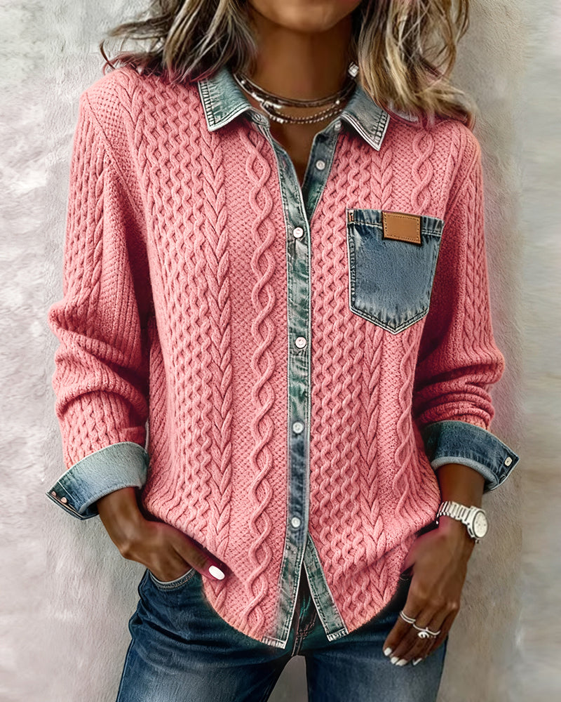 Women's cable-knit jumper with smooth flattering fit | Alba Muse