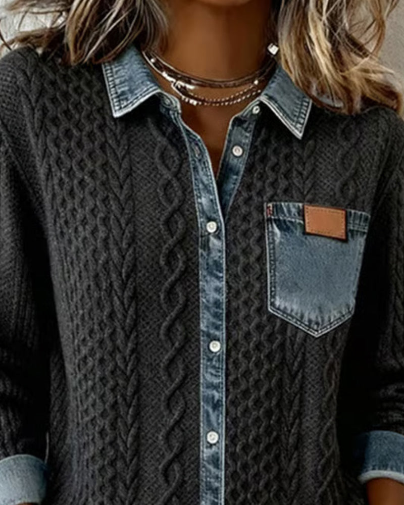 Cable-knit jumper with confidence-boosting coverage | Alba Muse