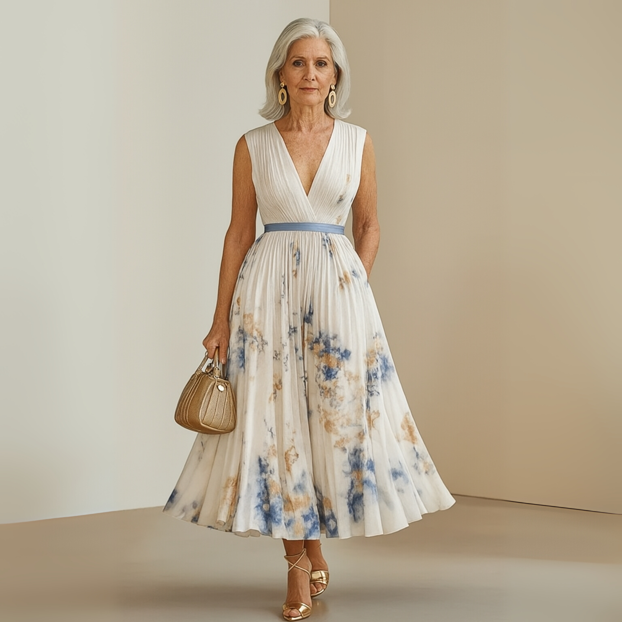 Maureen – Flowy Floral Sleeveless Summer Maxi Dress