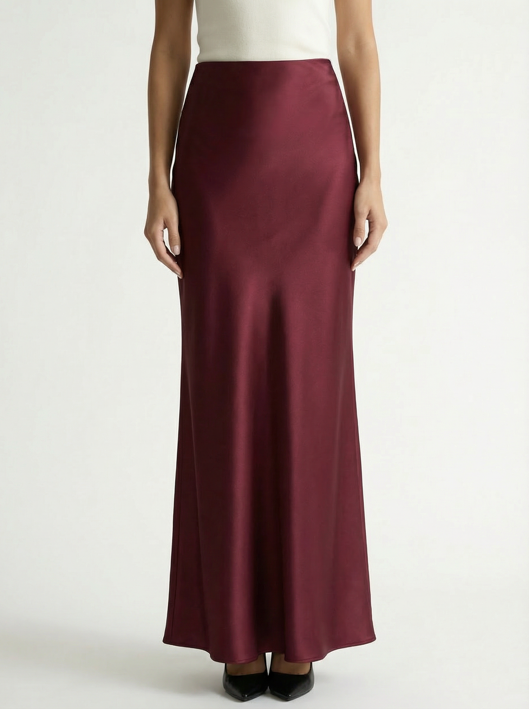 The Lorena Satin Maxi Skirt