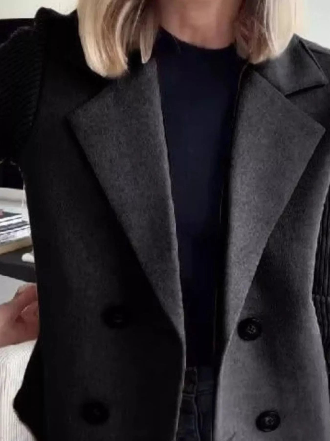 Black Shawl Collar Coat