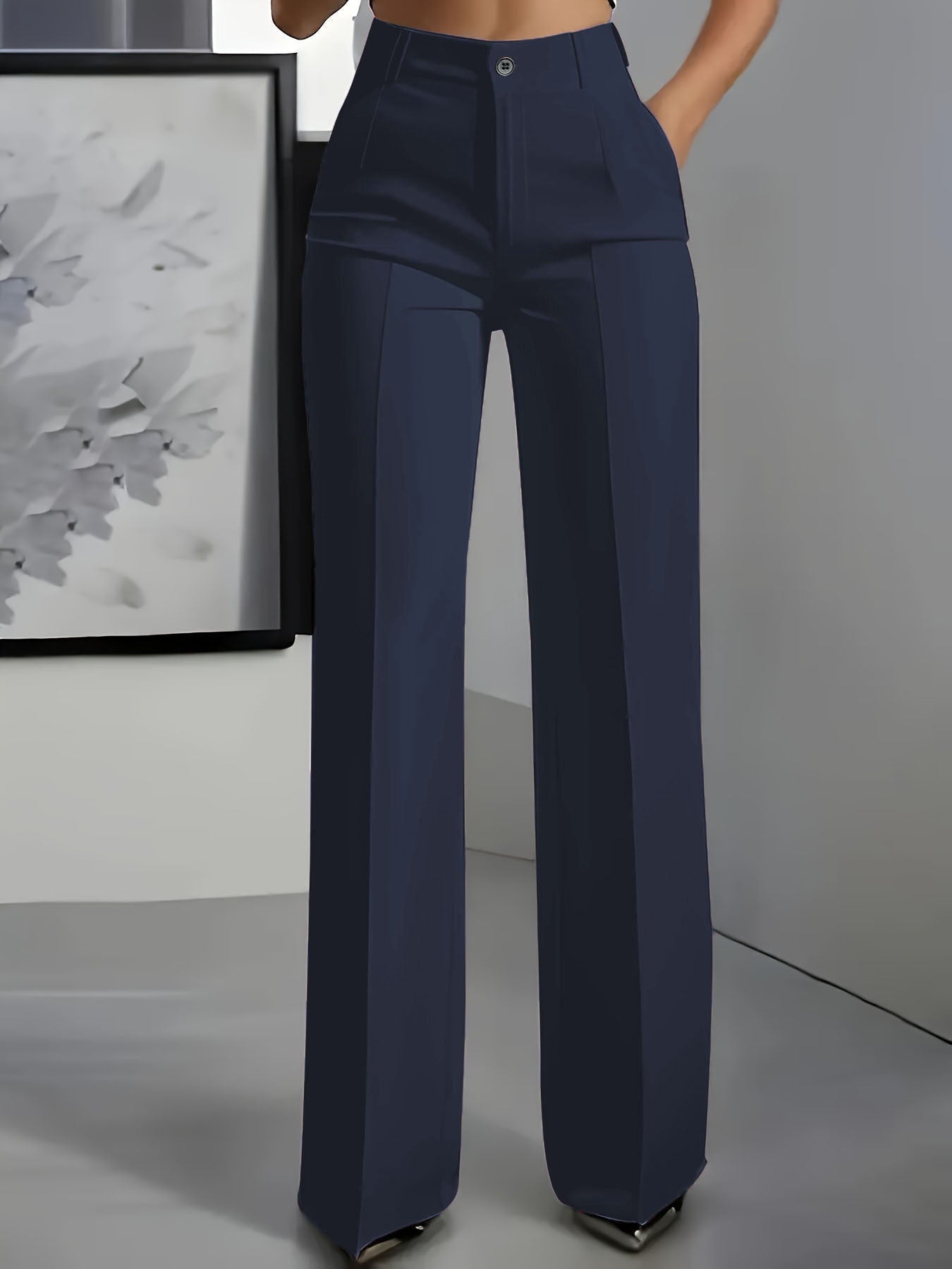 Elegant Wide-Leg Tailored Trousers
