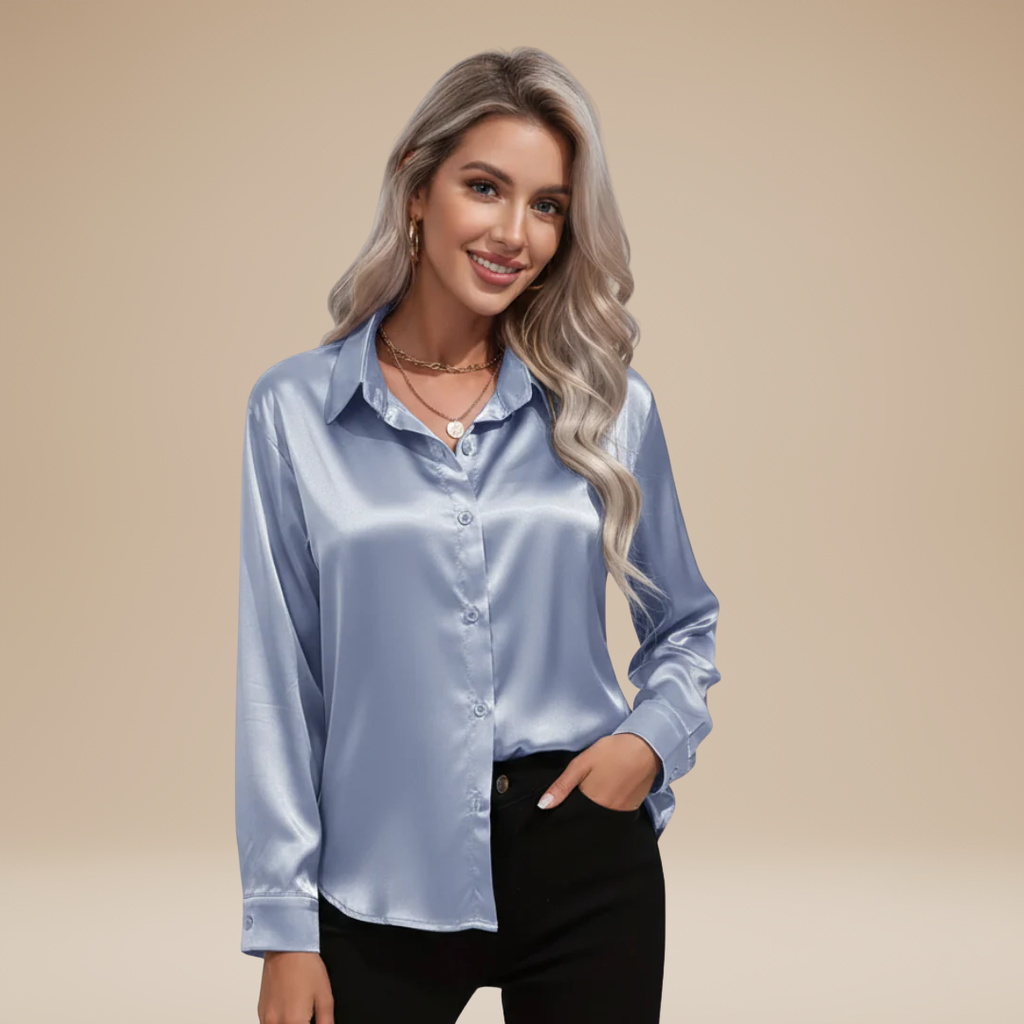 Elegant Women's Satin Shirt