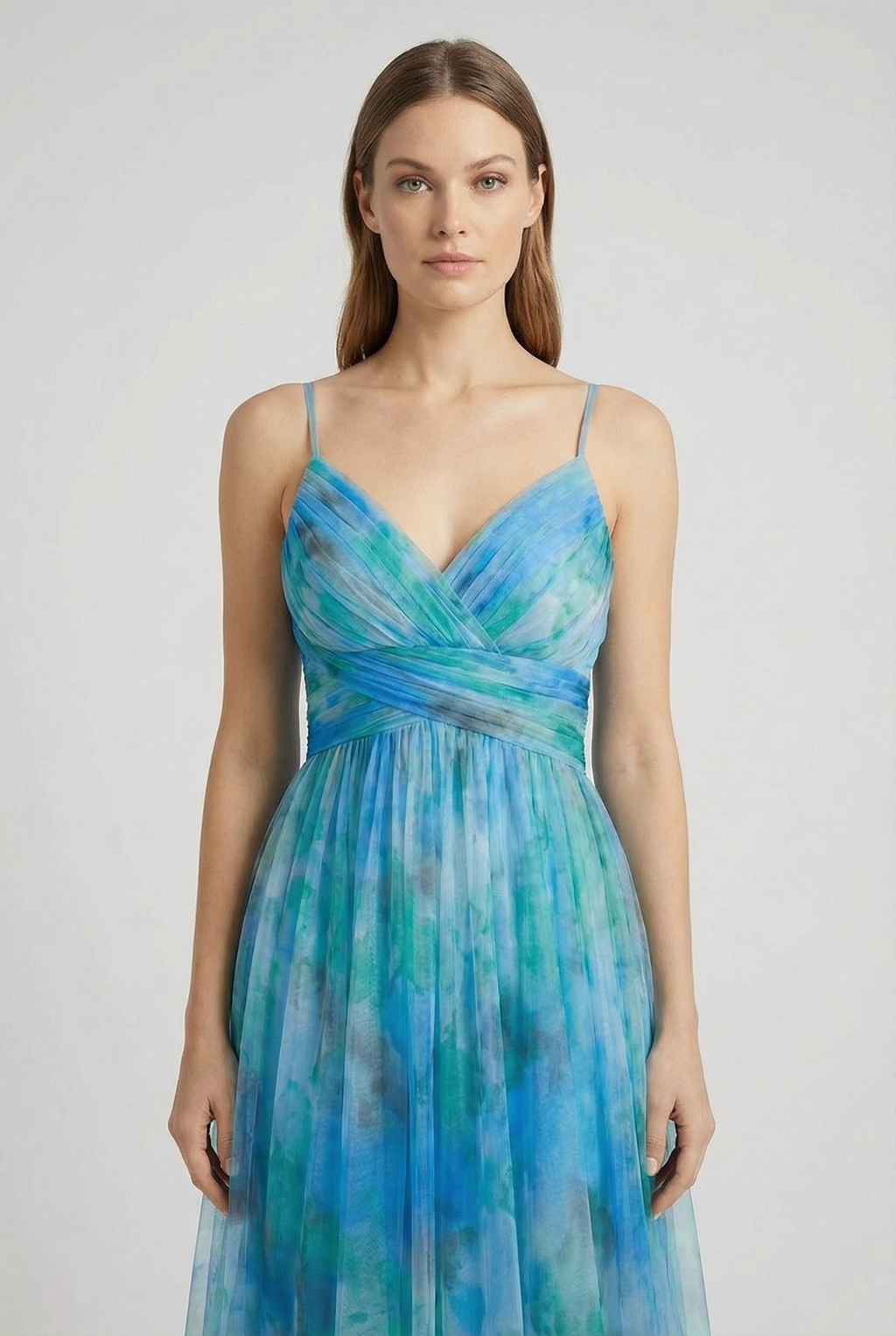 Women's  Floral Chiffon Maxi Dress