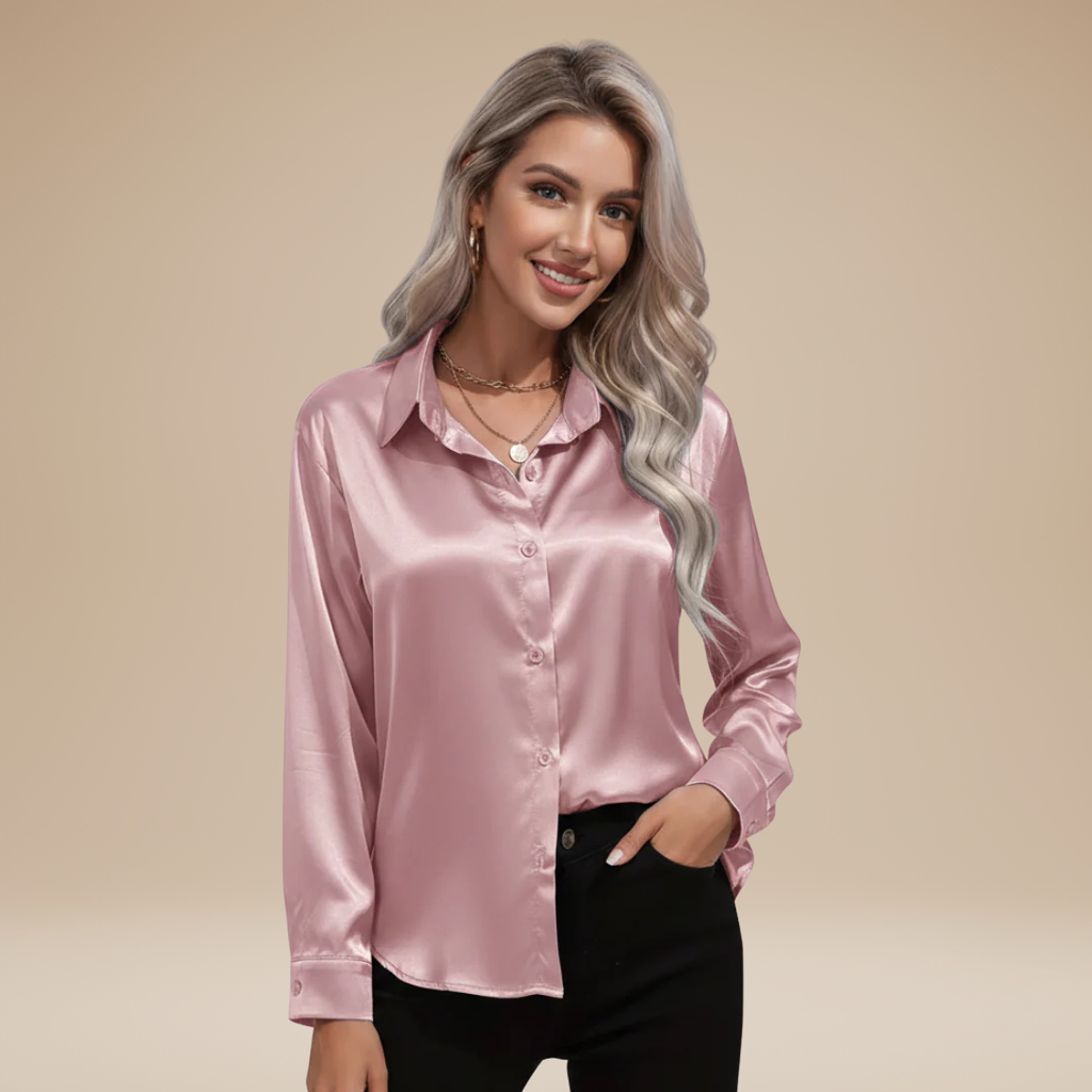 Elegant Women's Satin Shirt