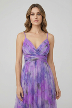 Floral Chiffon Maxi Dress – Elegant Summer Occasion Dress
