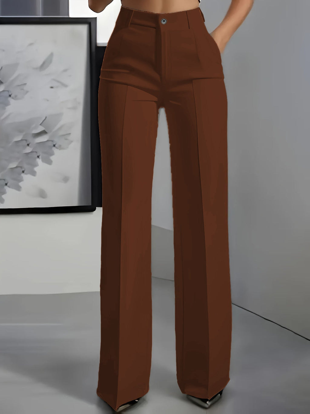 Elegant Wide-Leg Tailored Trousers