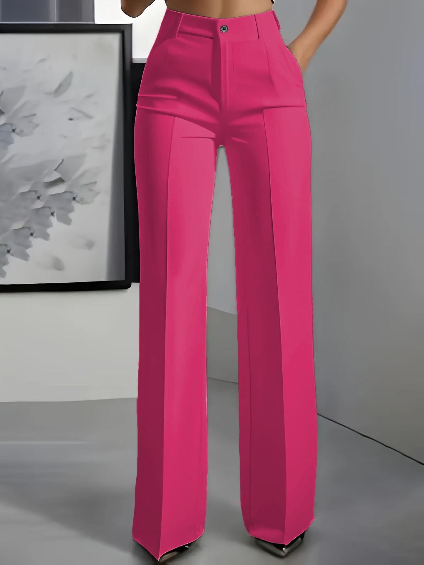 Elegant Wide-Leg Tailored Trousers