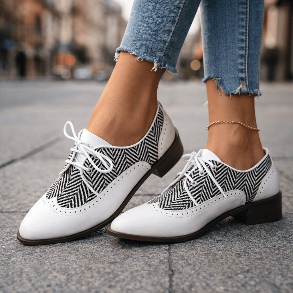 Smart Casual Tweed Herringbone Brogues