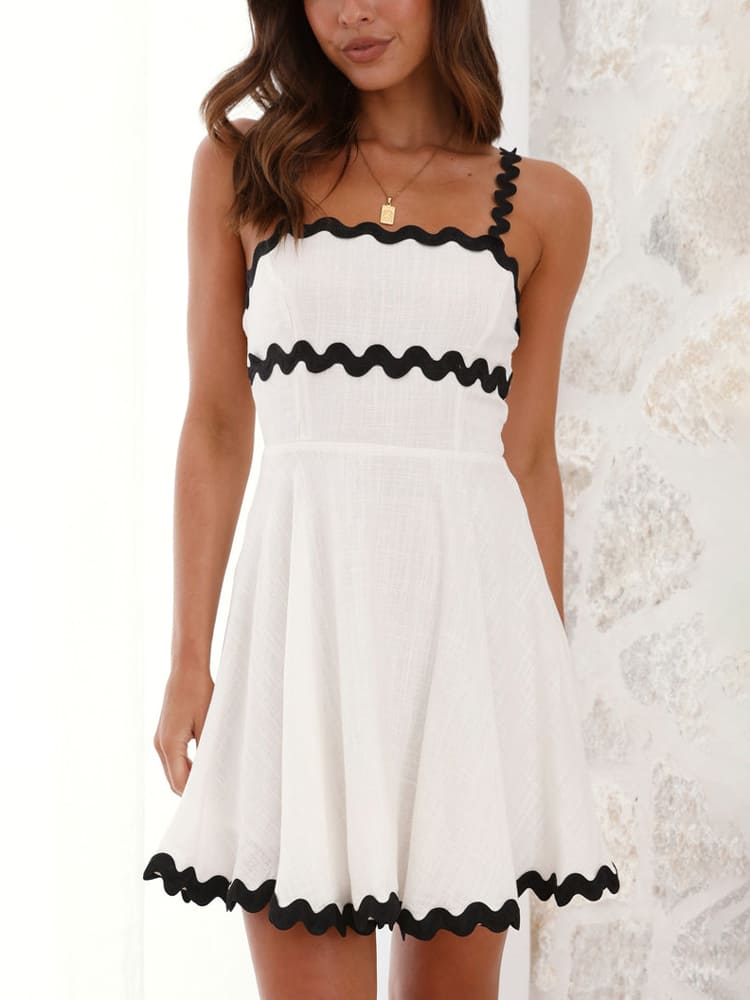 Mini sundress stripe print summer | Alba Muse
