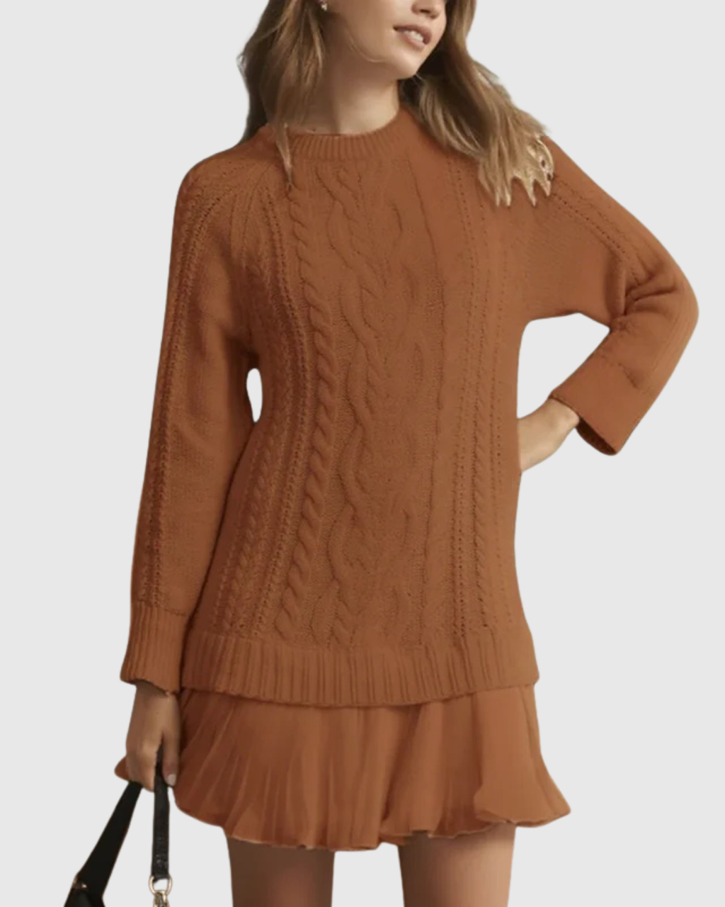 Cable-Knit Sweater Dress