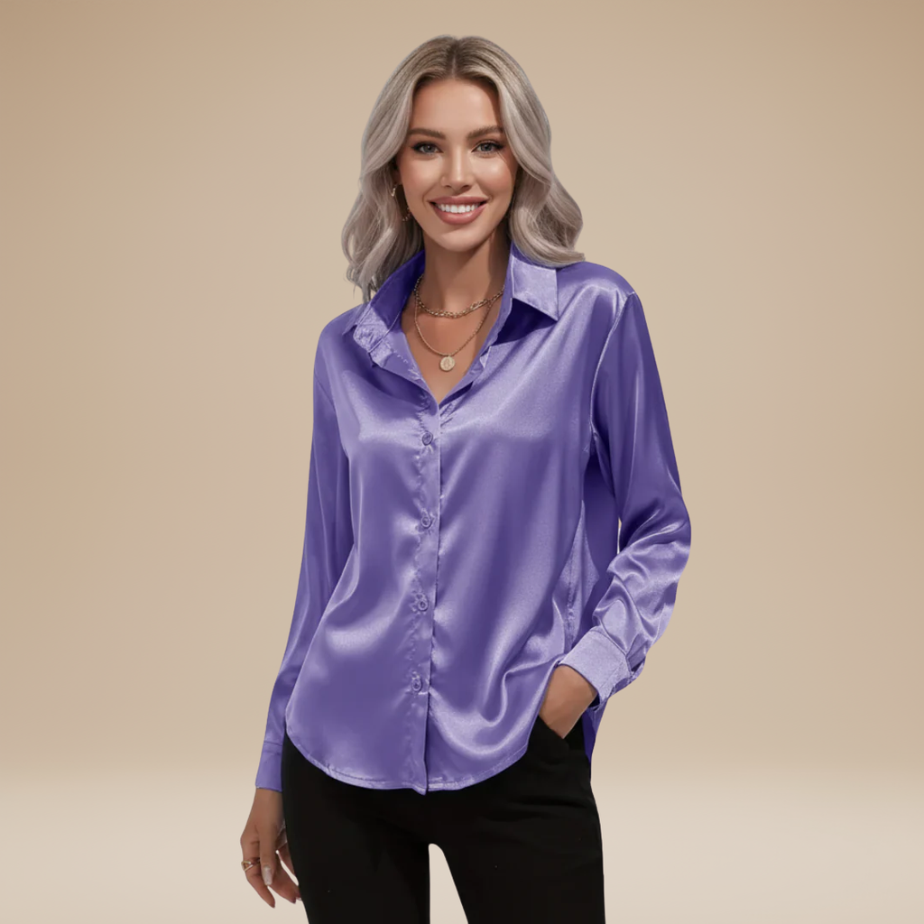 Elegant Women's Satin Shirt