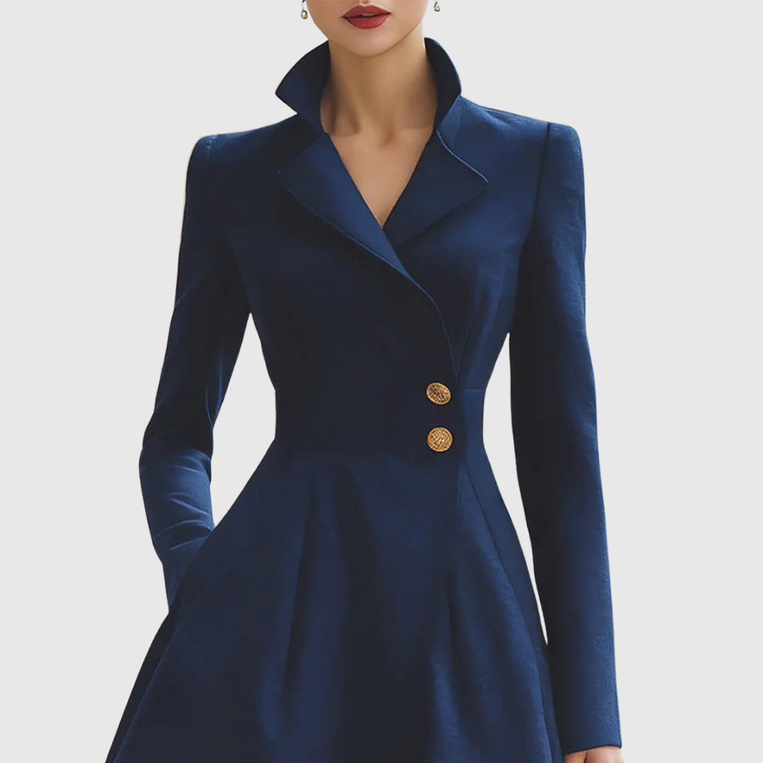 Navy Tailored Coat Dress
