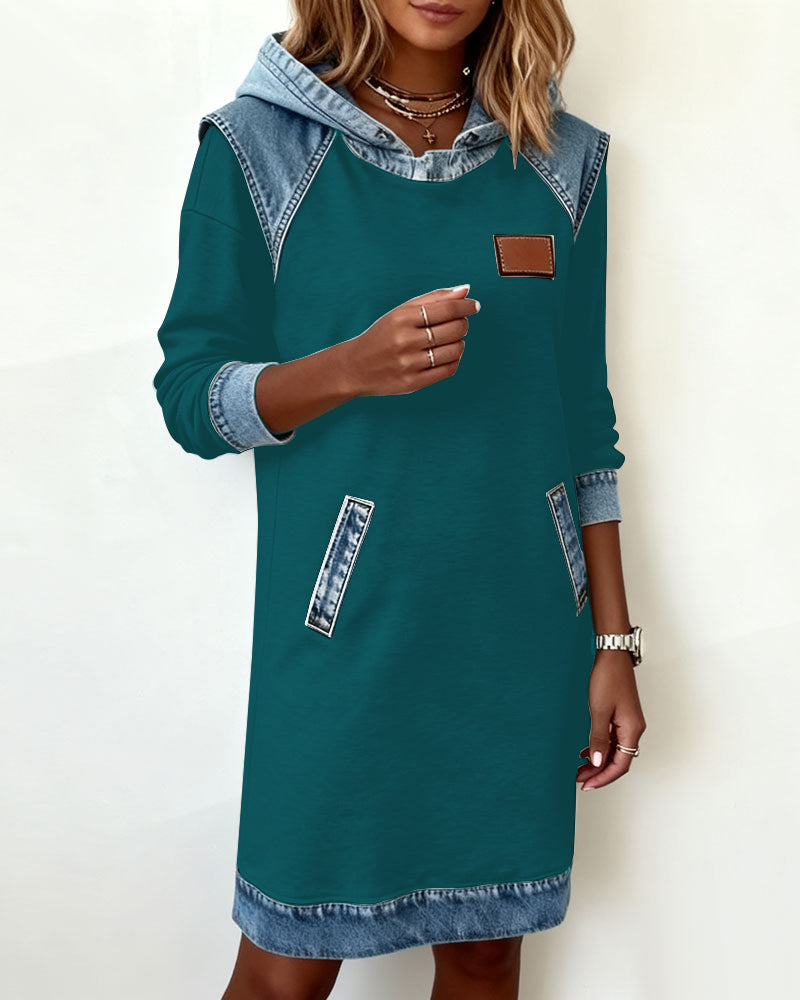 Pink Panelled Long Sleeve Dress | Alba Muse
