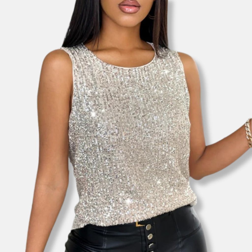 Sequin Sleeveless Going-Out Top