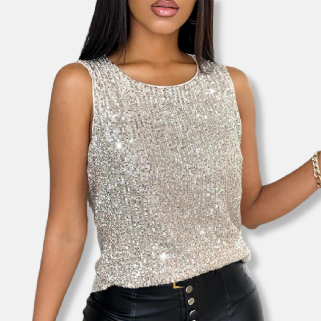 Sequin Sleeveless Going-Out Top