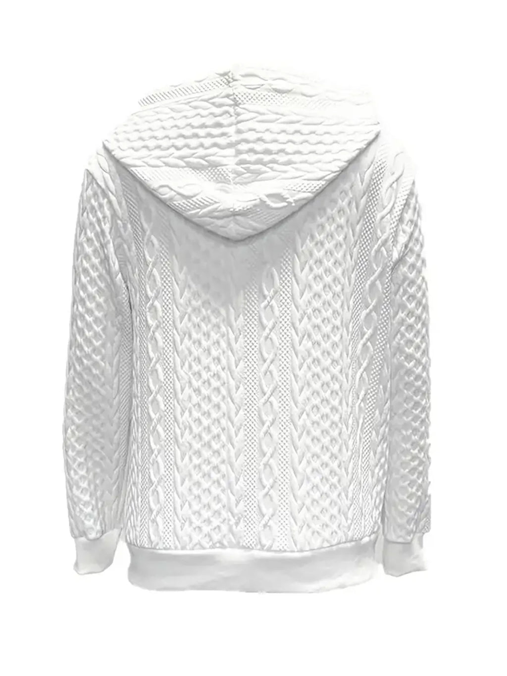 Blue Jacquard Hooded Jacket
