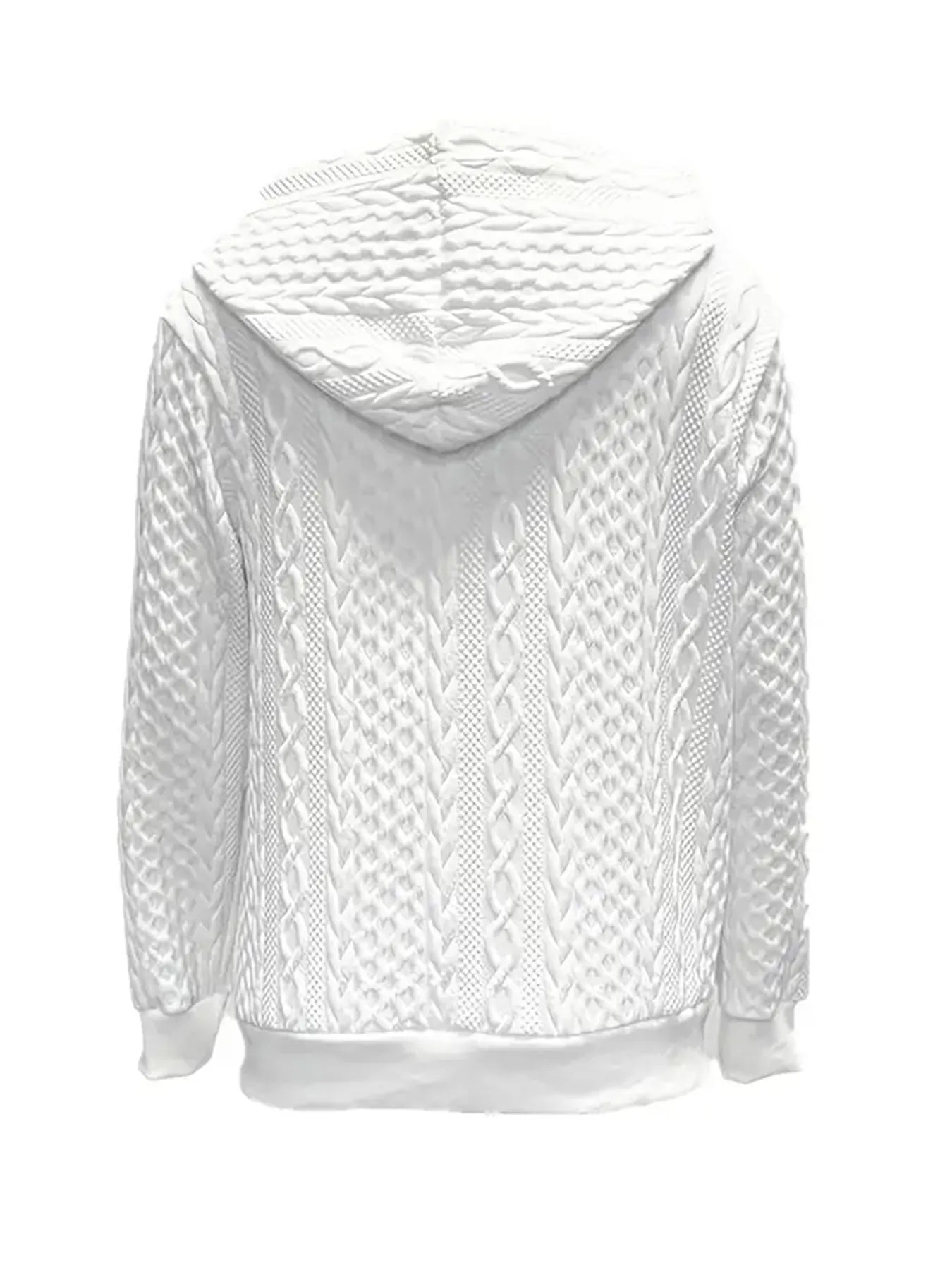 Blue Jacquard Hooded Jacket