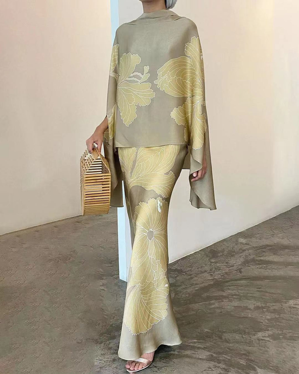 Printed Loose Co-ord Set — worn on model