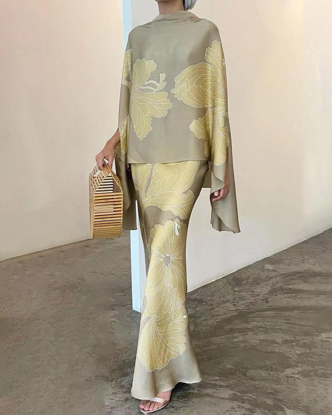 Printed Loose Co-ord Set — worn on model