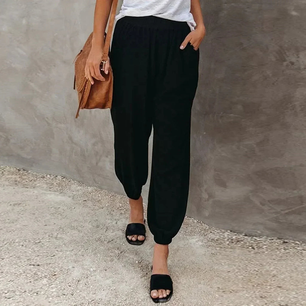 Women’s Smocked Waist Harem Trousers