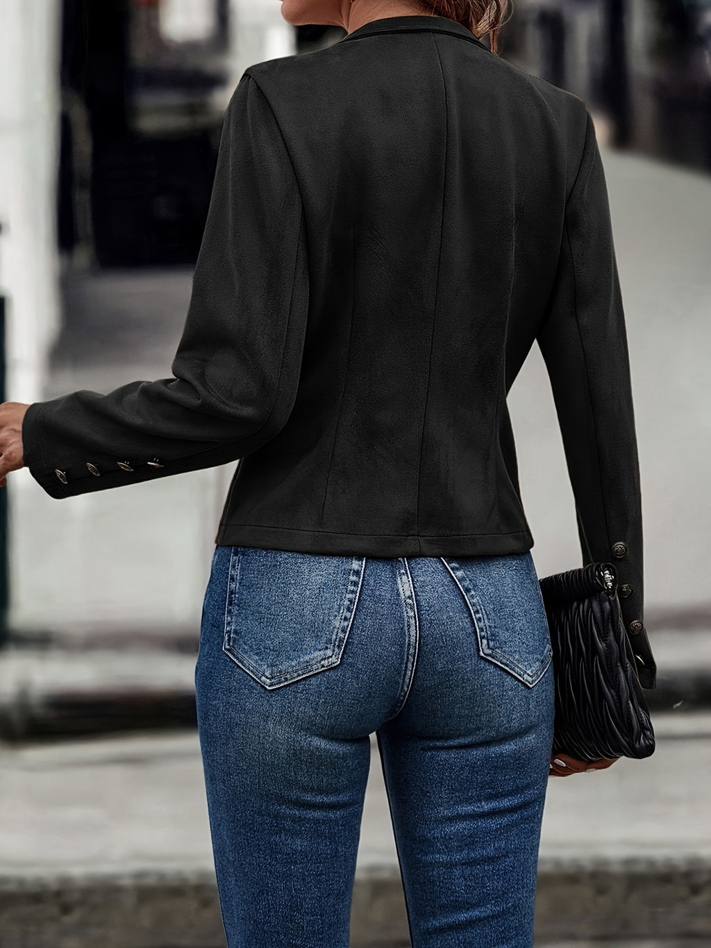 Black Double-Breasted Jacket