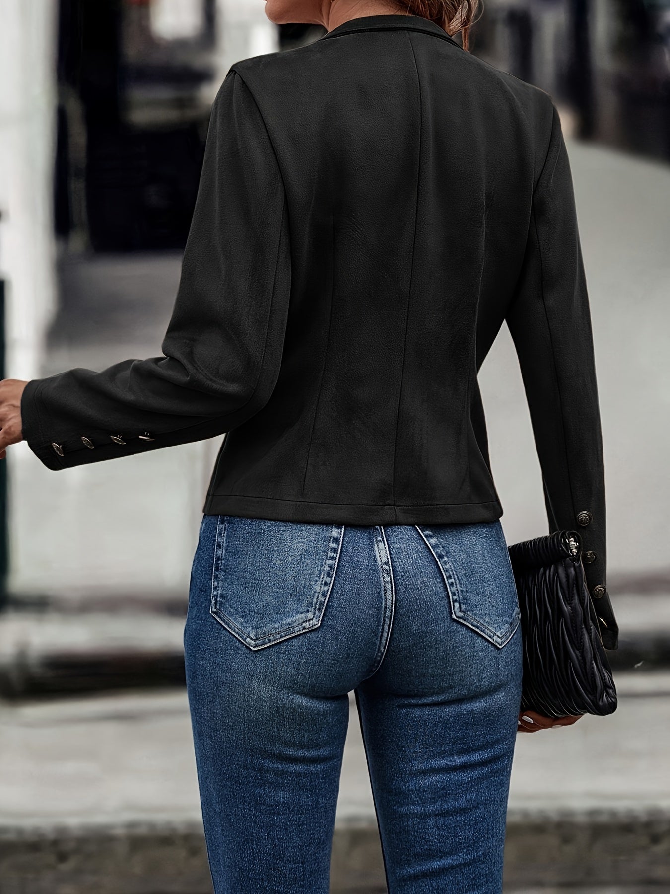 Black Double-Breasted Jacket