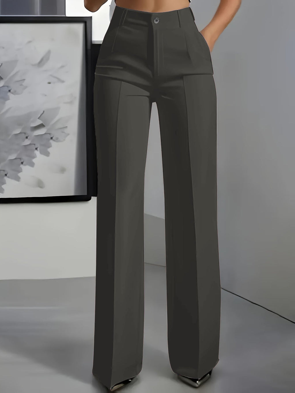 Elegant Wide-Leg Tailored Trousers
