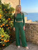 Women's wide leg pants co-ord set in multiple colourways