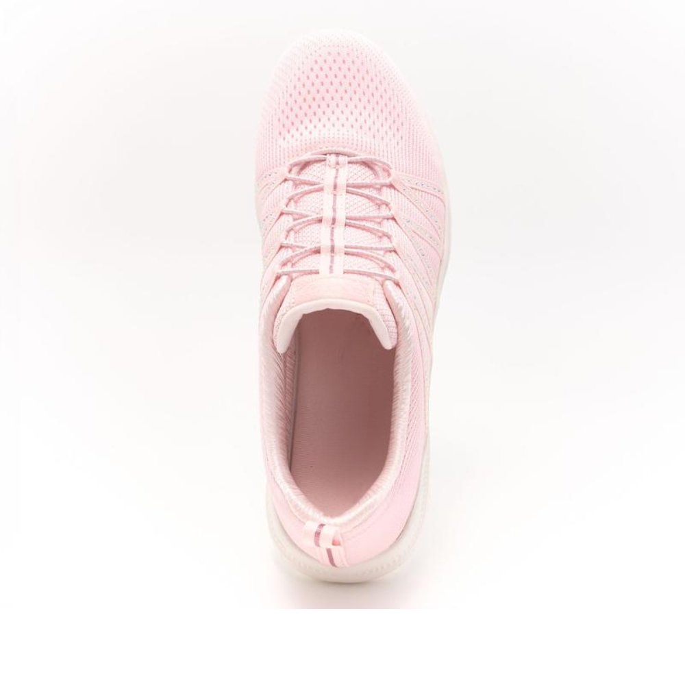 Women's sparkle sneakers soft stretch knit upper