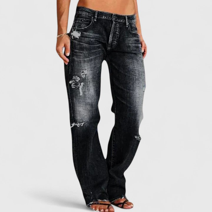 Vintage Distressed Bootcut Jeans