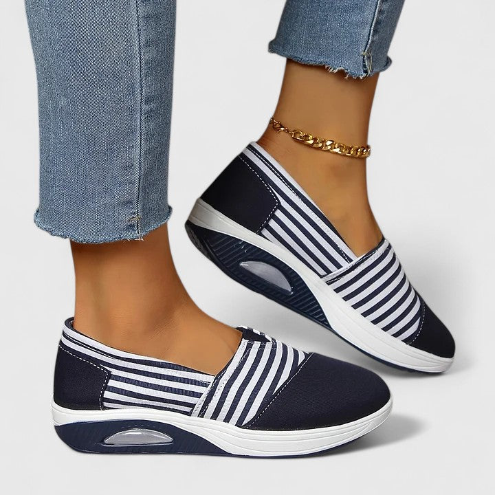 Women's Striped Slip-On Trainers