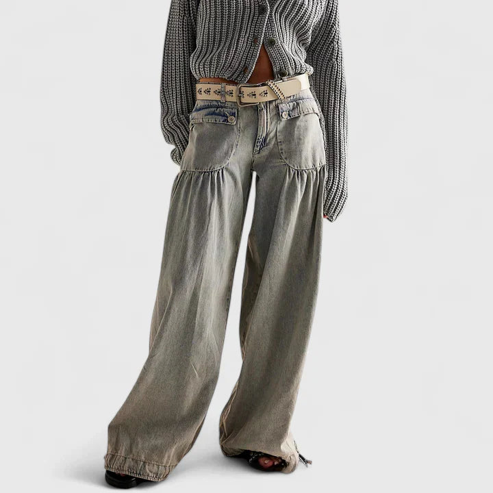 Bohemian wide leg trousers, casual styling