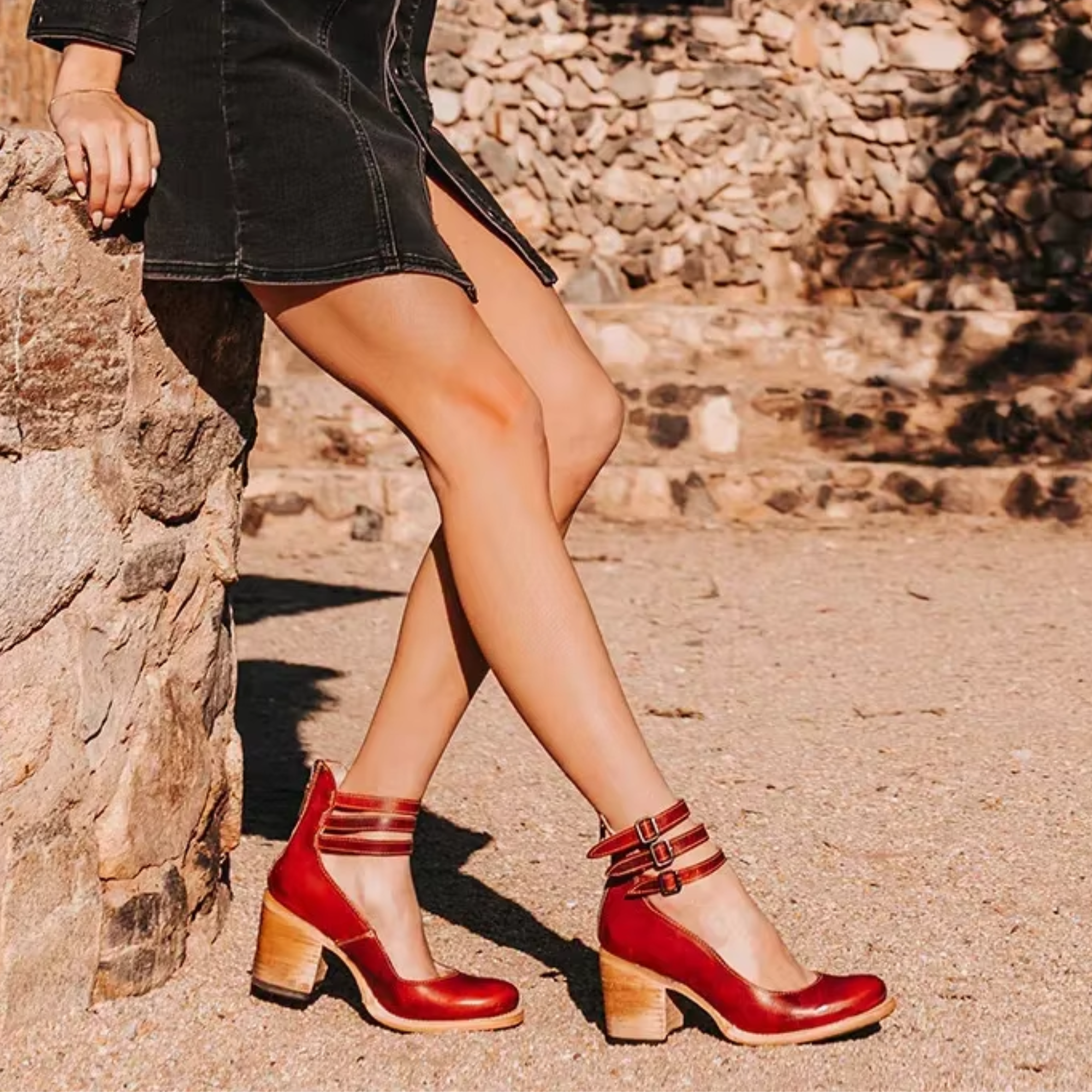 Women's stylish summer sandals, back view
