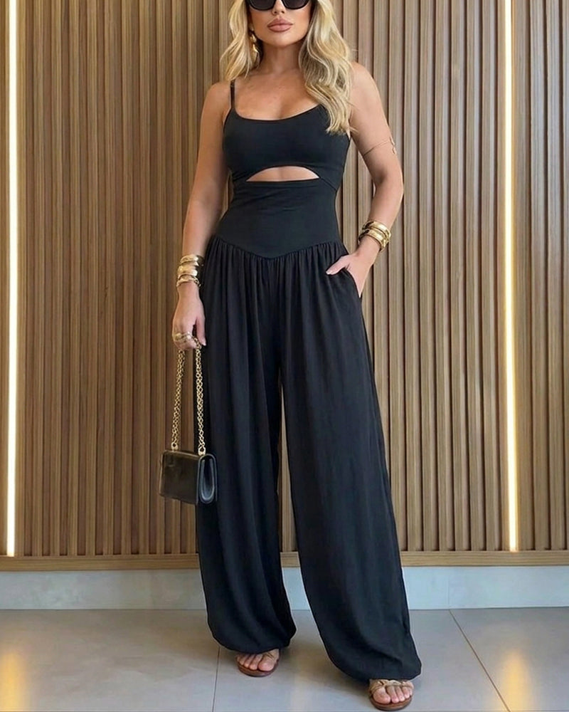 Backless cami jumpsuit summer occasion | Alba Muse