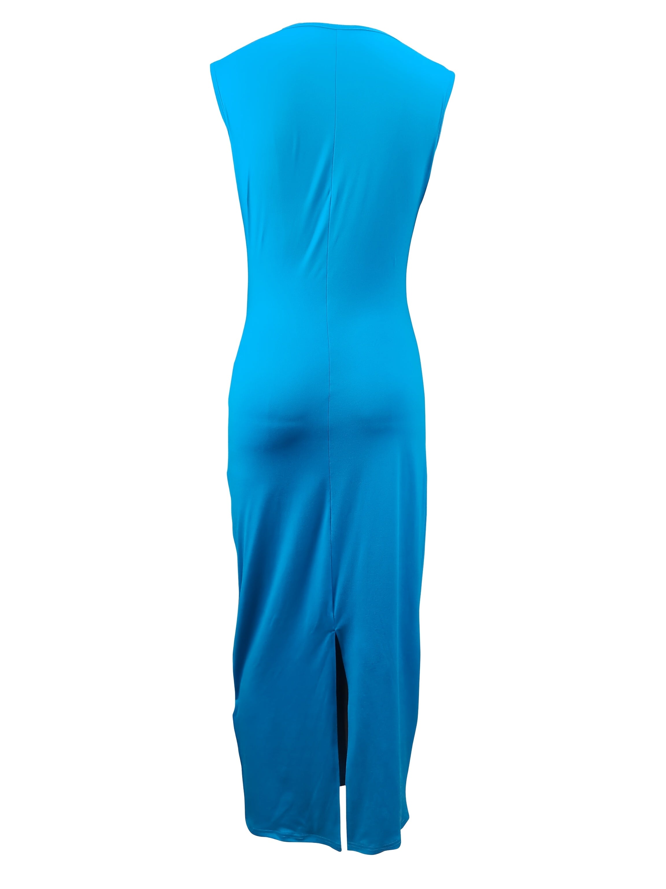 Sleeveless Ruched Bust Pencil Midi Dress